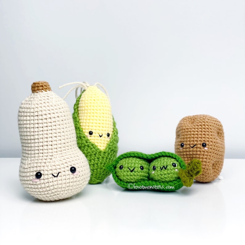 50 Crochet Pattern Bundle EBOOK PDF KnotMonsters Farmer's Market Ed Amigurumi How to Beginner Easy Simple Basic Tutorial Fruit Vegetables image 5