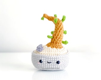 Bonsai Tree Plant Crochet Pattern! PATTERN ONLY Instant DOWNLOAD! Amigurumi Crochet Patterns Beginner Easy Simple Basic Asian Cute Kawaii