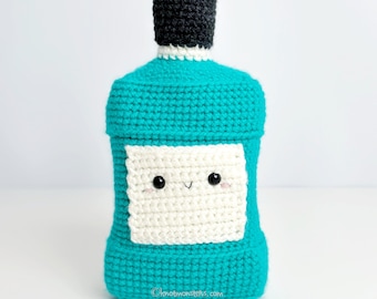 Mundwasser Schnittmuster! NUR MUSTER! PDF download Amigurumi Easy How to Tutorial Cute Dentish Tooth Teeth Fairy Dentist Tooth Brush Zahnbürste