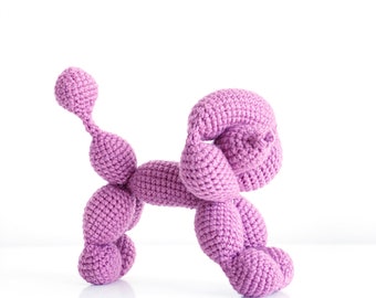 Poodle Balloon Animal Crochet PATTERN ONLY Instant DOWNLOAD! Amigurumi, balloon animal crochet pattern