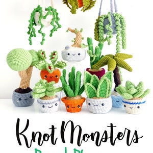 12 Crochet Potted Plant Patterns EBOOK PDF KnotMonsters Amigurumi Crochet Patterns Beginner Easy Simple Basic Tree Succulent Bonsai Pot image 4