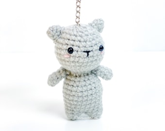 Kitten Keychain Crochet Pattern! PATTERN ONLY! PDF download Amigurumi Beginner Easy How to Mini Miniature Keyring Key Chain Ring Cat Kitty