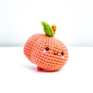 Peach Crochet Pattern! PATTERN ONLY! PDF download Amigurumi Beginner Easy Simple Basic How to Tutorial Kawaii Cute Fruit Fruits