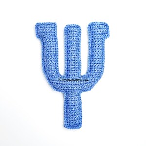Buchstabe Psi Häkelanleitung NUR! PDF download Amigurumi Anleitung Anleitung How to Tutorial Anfänger Einfach Alphabet Zeichen Symbole Griechisch