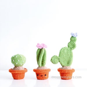12 Crochet Mini Cactus Garden Patterns EBOOK PDF KnotMonsters Amigurumi Crochet Patterns Beginner Easy Simple Basic Plant Cacti Project Lot image 3