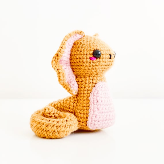 海外アーティストハンドメイド】 本物毛糸編み物ぬいぐるみ ヘビ