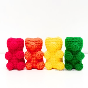 Gummy Bears Crochet Pattern! PATTERN ONLY! PDF download Amigurumi Beginner Easy Simple Basic How to Tutorial Desserts Treats Food Candy