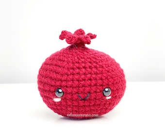 Granatapfel Häkelanleitung! NUR MUSTER! PDF download Amigurumi Anfänger Easy Simple Basic How to Tutorial Kawaii Cute Fruit Fruits