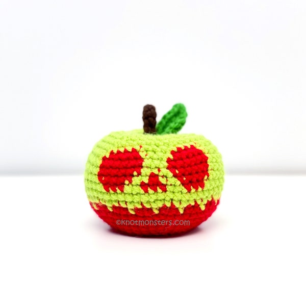 Poison Apple Crochet PATTERN ONLY! PDF download Amigurumi Beginner Easy Simple Basic How to Tutorial Kawaii Poisoned Poisonous Apples Spooky