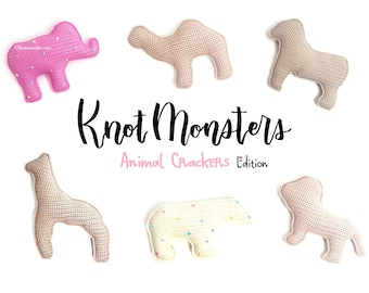 Animal Crackers Crochet Pattern Bundle! EBOOK PDF KnotMonsters Amigurumi How to Beginner Easy Simple Basic Tutorial Frosted Circus Cookies