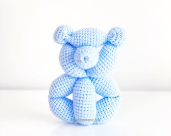 Teddy Bear Balloon Animal Crochet PATTERN ONLY Instant DOWNLOAD! Amigurumi, balloon animal crochet pattern