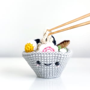 Ramen Japanese Food Crochet PATTERN ONLY pdf DOWNLOAD! Amigurumi Crochet Patterns Beginner Easy Simple Basic How to Instant Noodles Asian