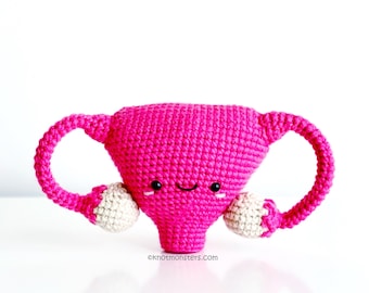 Anatomical Uterus Crochet Pattern! PATTERN ONLY Instant DOWNLOAD! Amigurumi Crochet Patterns Beginner Easy Simple Basic Yarn Organs Guts