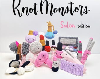 20+ Salon Crochet Pattern Bundle! EBOOK PDF KnotMonsters Amigurumi How to Beginner Easy Simple Basic Tutorial Makeup Perfume Boutique Cute