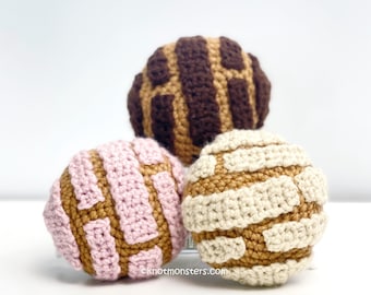 Conchas Pan Dulces Crochet Pattern! PATTERN ONLY! PDF download Amigurumi Beginner Easy Simple Basic How to Desserts Treats Food Pastry