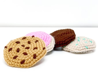 Chocolate Chip Frosted Sugar Cookies Crochet Pattern! PATTERN ONLY! PDF download Amigurumi Beginner Easy Simple Basic Desserts Treats Food