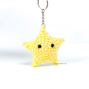 Star Keychain Crochet Pattern! PATTERN ONLY! PDF download Amigurumi Beginner Easy How to Mini Miniature Keyring Key Chain Space Small Cute