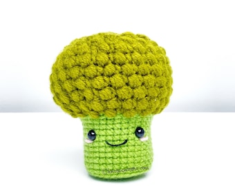 ¡Patrón de crochet de brócoli! SÓLO PATRÓN Descargar PDF Amigurumi Principiante Fácil Simple Básico Cómo Tutorial Kawaii Lindo Vegetal Vegetal