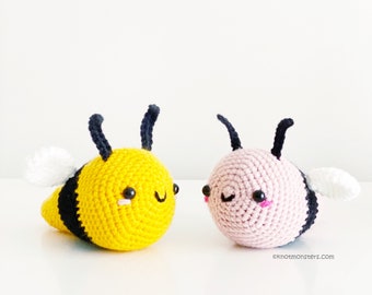 Honey BumbleBee Bee Crochet PATTERN ONLY Instant DOWNLOAD! bumblebee insect animal Amigurumi easy kawaii plush toy beginner bumble-bee bees