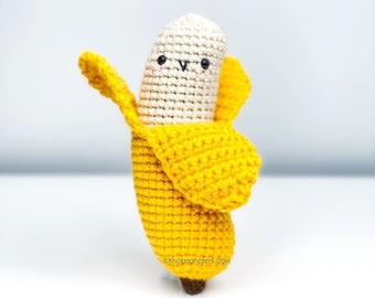 Banana Crochet Pattern! PATTERN ONLY! PDF download Amigurumi Beginner Easy Simple Basic How to Tutorial Kawaii Cute Fruit Fruits