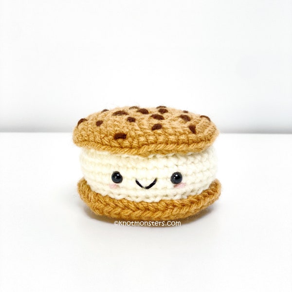 Ice Cream Cookie Sandwich Crochet Pattern! PATTERN ONLY! PDF download Amigurumi Beginner Easy Simple Basic How to Desserts Treats Food