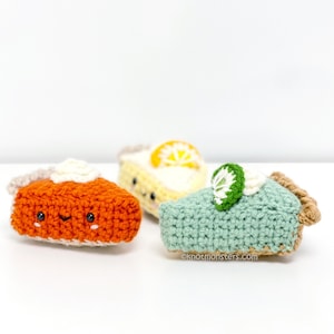 Slice of Pie Keylime Lemon Pumpkin Crochet Pattern! PATTERN ONLY! PDF download Amigurumi Beginner Easy Simple Basic Desserts Treats Food
