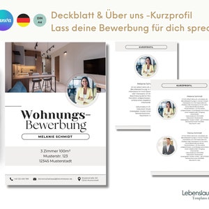 Wohnungsbewerbung modern Vorlage Bewerbung Wohnung Paar Single deutsch professionell Wohnungsbewerbung Vorlage Familie kreativ nur für Canva image 6