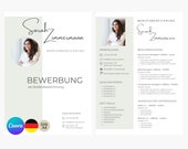 Bewerbungsvorlage deutsch Lebenslauf Vorlage deutsch Bewerbung Layout Bewerbungsmappe Vorlage Lebenslauf tabellarisch deutsch Layout - CANVA