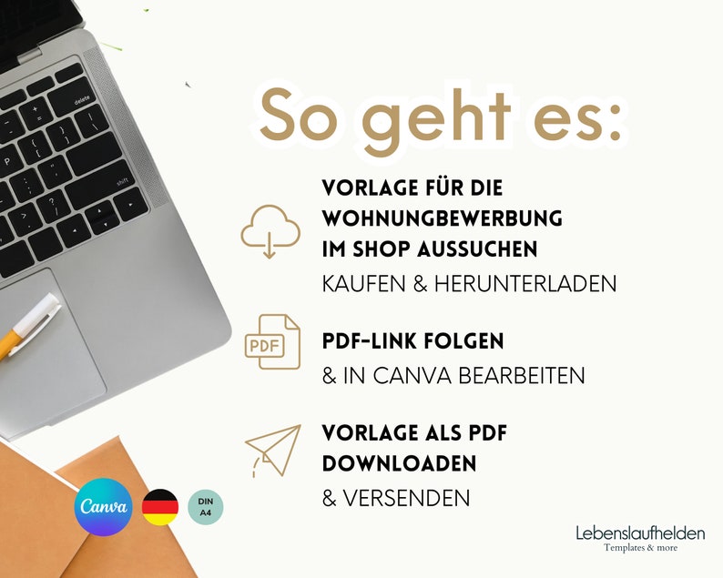 Wohnungsbewerbung modern Vorlage Bewerbung Wohnung Paar Single deutsch professionell Wohnungsbewerbung Vorlage Familie kreativ nur für Canva image 7