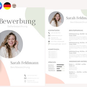 Bewerbungsvorlage komplett kreativ Lebenslauf Vorlage tabellarisch Deutsch Bewerbungsvorlage modern Bewerbungsmappe Bewerbung kreativ Canva!