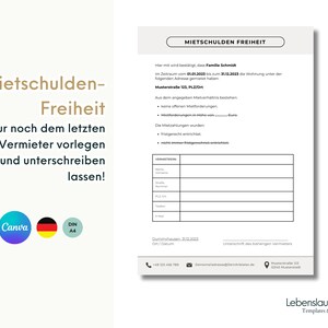 Wohnungsbewerbung modern Vorlage Bewerbung Wohnung Paar Single deutsch professionell Wohnungsbewerbung Vorlage Familie kreativ nur für Canva image 2