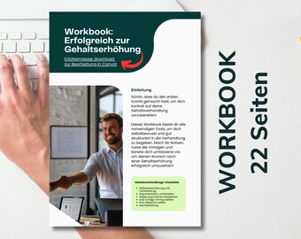 Prepare for salary negotiations - Checklist - Workbook - Success folder - Successful salary increase PDF & digital workbook CANVA!