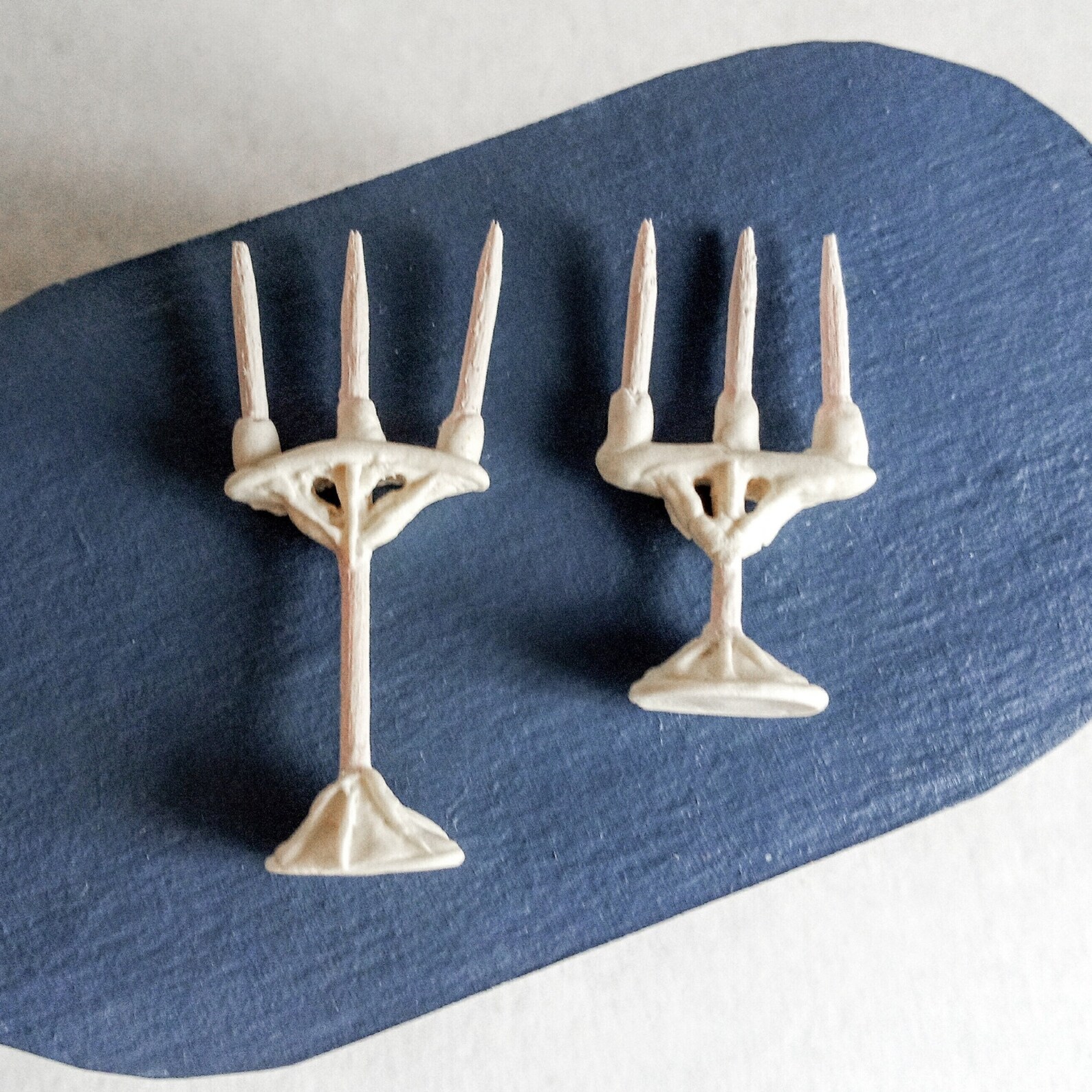 Candelabra From Air Dry Polymer Clay. Polymer Clay Miniature Etsy