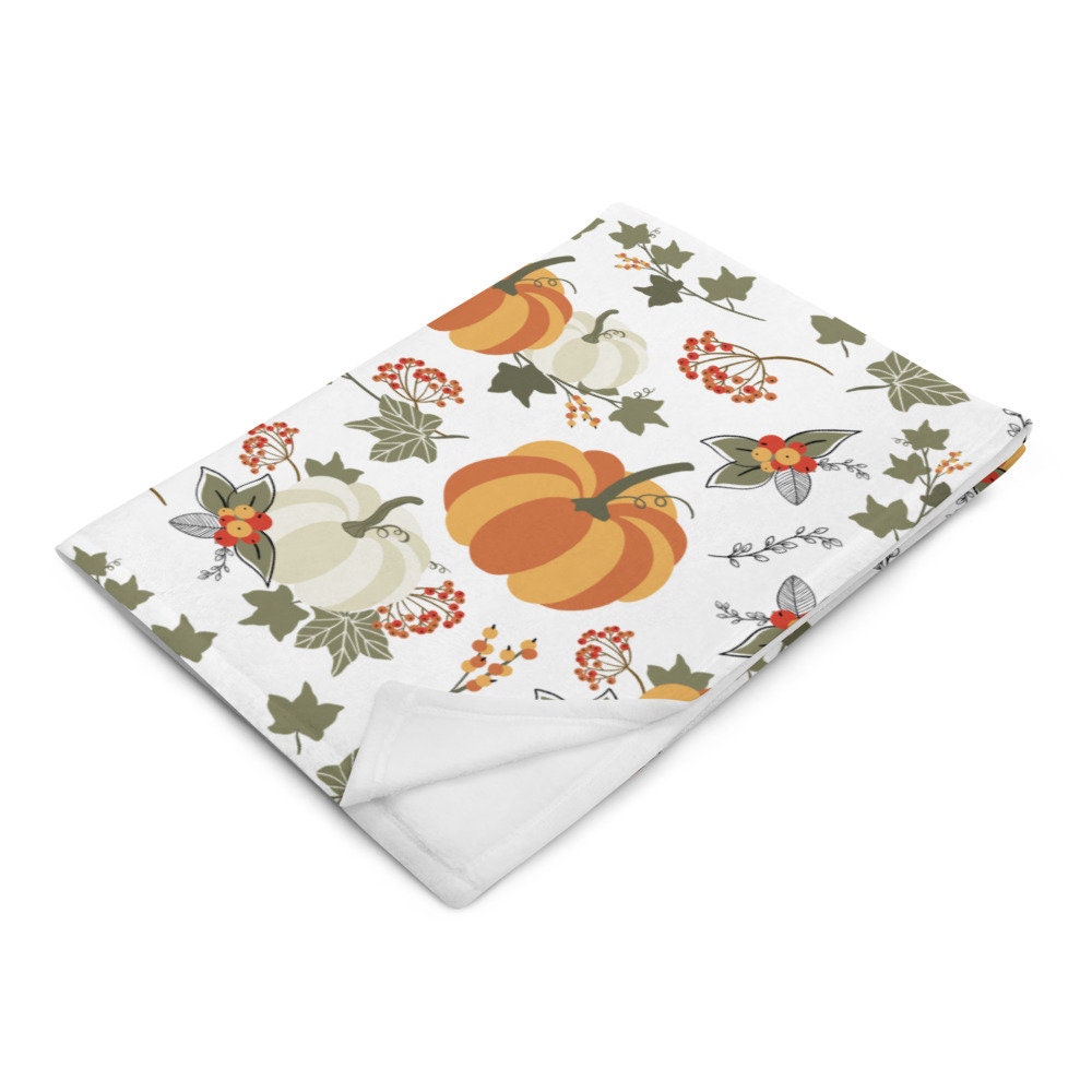 Fall Throw Blanket Autumn Throw Blanket Halloween Blanket Etsy