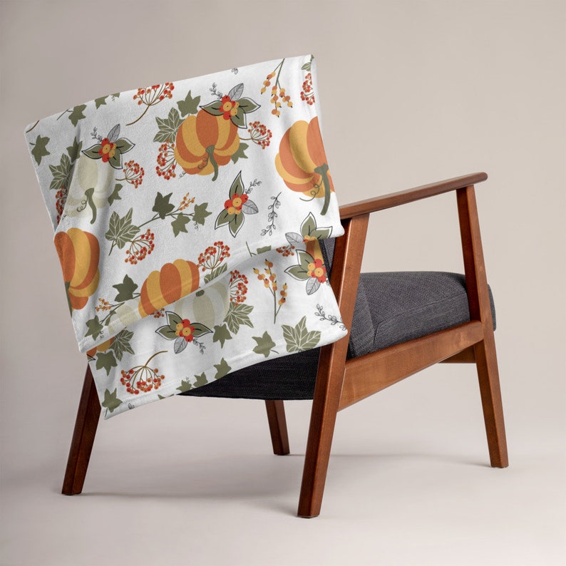 Fall Throw Blanket Autumn Throw Blanket Halloween Blanket Etsy