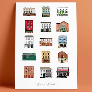 Belfast Pubs Art Print: Northern Ireland Illustration - Cathedral Quarter