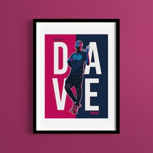 Santan Dave The Rapper Psychodrama Music UK Rap Hip Hop A4 A3 A2 Wall Print Poster Graphic Illustration Unframed