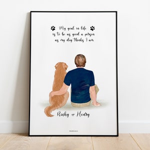 Harige vriend, mijn beste vriend! Gepersonaliseerde print, bestie, beste vriend, huisdieren, honden, katten, trouwe vrienden, dierenliefde, hondenvader, kattenvader