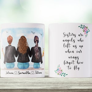 At the beach with my sis!. Personalised Mug, Bestie, Best Friend Gift, Beach, Couple gift, Mugs, Girlfriend , Boyfriend, Custom couple mug,