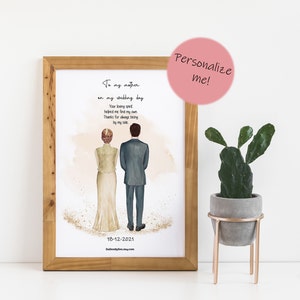 Presente da mãe do noivo, impressão dos pais do casamento, presente de casamento personalizado, presente de casamento personalizado, presente personalizado da mãe do noivo.