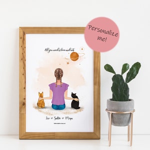 Furry Friend, My Best Friend! Personalized Printing, Gifts With Cats, Bestie,Best Friend,Pets, Cats, Faithful Friends,Animal Love,Mother Cat