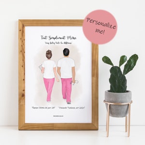 Presente personalizado para enfermeira! Impressão de enfermeira, formatura de enfermeira, presente de colegas, equipe de enfermeira, presente veterinário, presente de agradecimento.