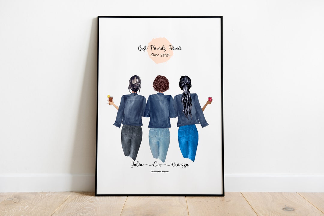 Best Friend Print, Sister Gift, Bff Gifts, Friendship Gift, Girls Night  Out, Personalised Friend Gift, Best Sister, Friends Birthday Gift 