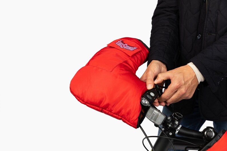 OSU Mogee Muffs Fleece Bike Handlebar Muffs for Flat Bar Handlebar