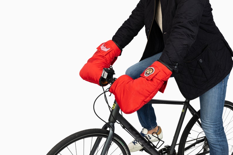 OSU Mogee Muffs Fleece Bike Handlebar Muffs for Flat Bar Handlebar