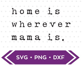 Home is wherever mama is eps dxf svg / Mama svg / Baby Onesie svg