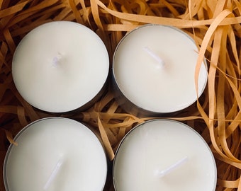 Organic Tea Lights - 18 Eco-Friendly CocoSoy natural waxes in Various Scents or Unscented