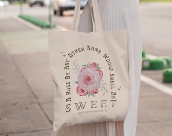 Romeo And Juliet Shakespeare Tote Bag Bookish Tote Bag Dark Academia Tote Bag Light Academia Shakespeare Gifts Shakespeare Quote Poet Tote