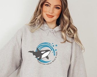 Bluza z kapturem Whale Manatee Bluza z kapturem Orca Whale Protect The Locals Prezent z biologii morskiej Życie oceaniczne Bluza z kapturem Orca Bluza z kapturem Białuga Wieloryb Prezent