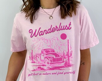 American Wanderlust Shirt Disco Cowgirl Vintage Inspired Tee Shirt Western Graphic Tee Retro Shirt Comfort Colors Garment Dyed Indie T Shirt